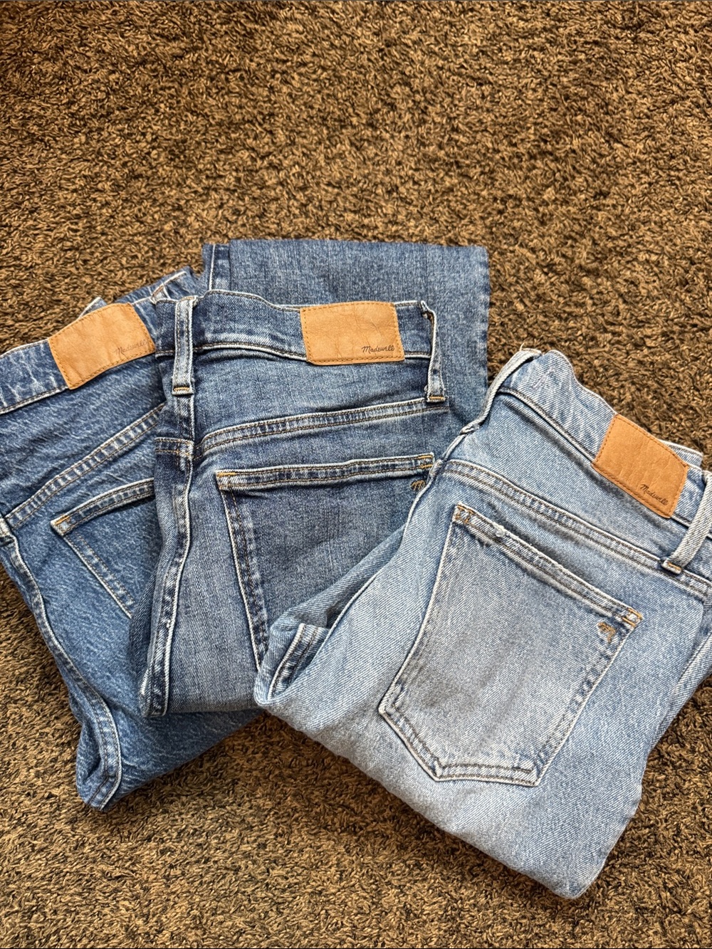 Madewell Straight-Leg Jeans Trio in Light to Medium